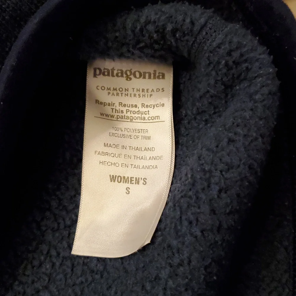 Patagonia Better Sweater Navy Blue Jacket Women Small Quarter Zip Pullover - Picture 9 of 13